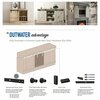 Outwater 6ft Classic Strap Sliding Barndoor Hdwe Kit for 2 Doors Up to 18in Oil Rubbed Bronze Powder Coated 3P5.7.00155